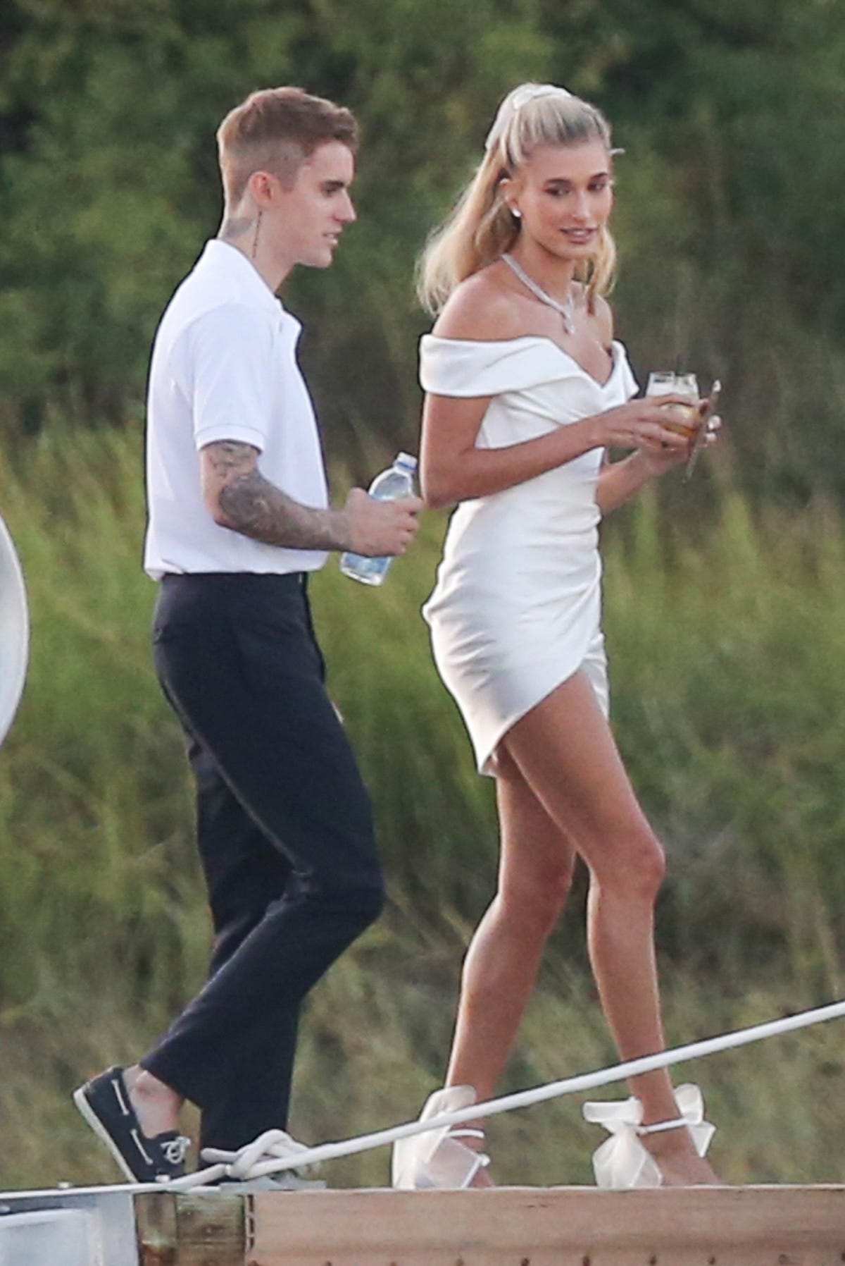 Justin Bieber And Hailey Baldwin Rehearsal Dinner Fashion