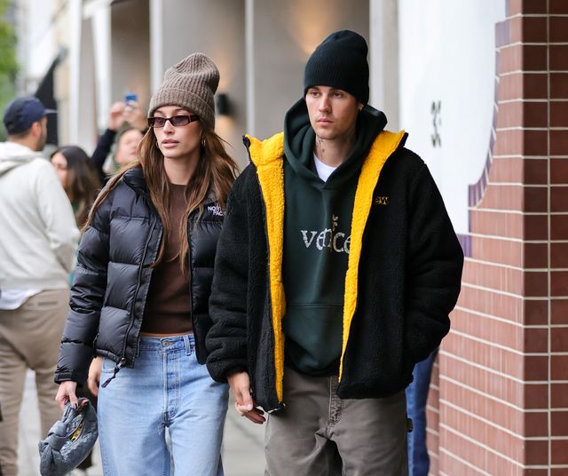 los angeles, ca   november 07 hailey bieber and justin bieber are seen on november 07, 2022 in los angeles, california  photo by rachpootbauer griffingc images