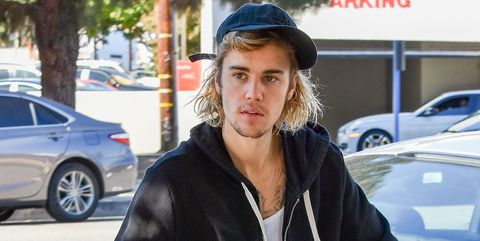 Justin Bieber walking outside In Los Angeles on October 16, 2018