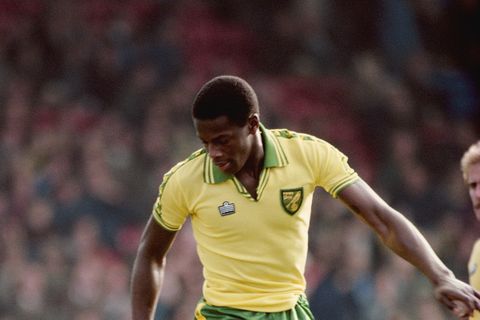 norwich, united kingdom   september 19  norwich city striker justin fashanu in action at carrow road circa 1981 in norwich, englandphoto by tony duffyallsportgetty images