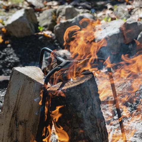 kabin flame frame vertical bonfire builder