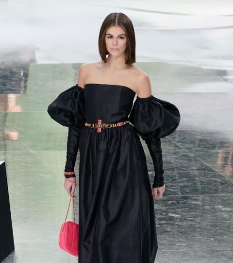 kaia gerber walks the chanel runway during paris fashion week 2020,21