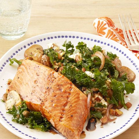 best salmon recipes kale salad with salmon