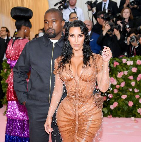 Kim Kardashian Wears Tight Nude Mugler Dress to Met Gala 2019