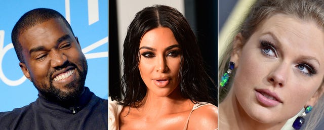 Kanye West, Kim Kardashian i Taylor Swift