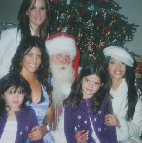 kris jenner posts kardashian christmas throwback pictures