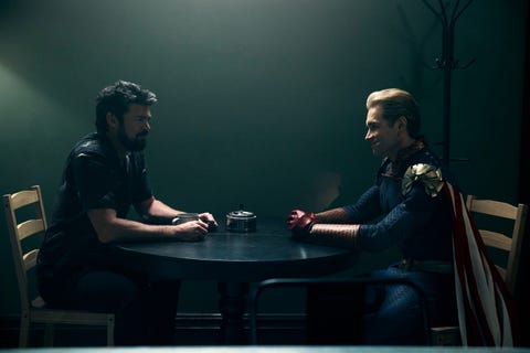 Karl Urban comme Billy Butcher, Antony Starr comme Homelander, The Boys saison 3 karl urban comme billy butcher, antony starr comme homelander, les garçons saison 3