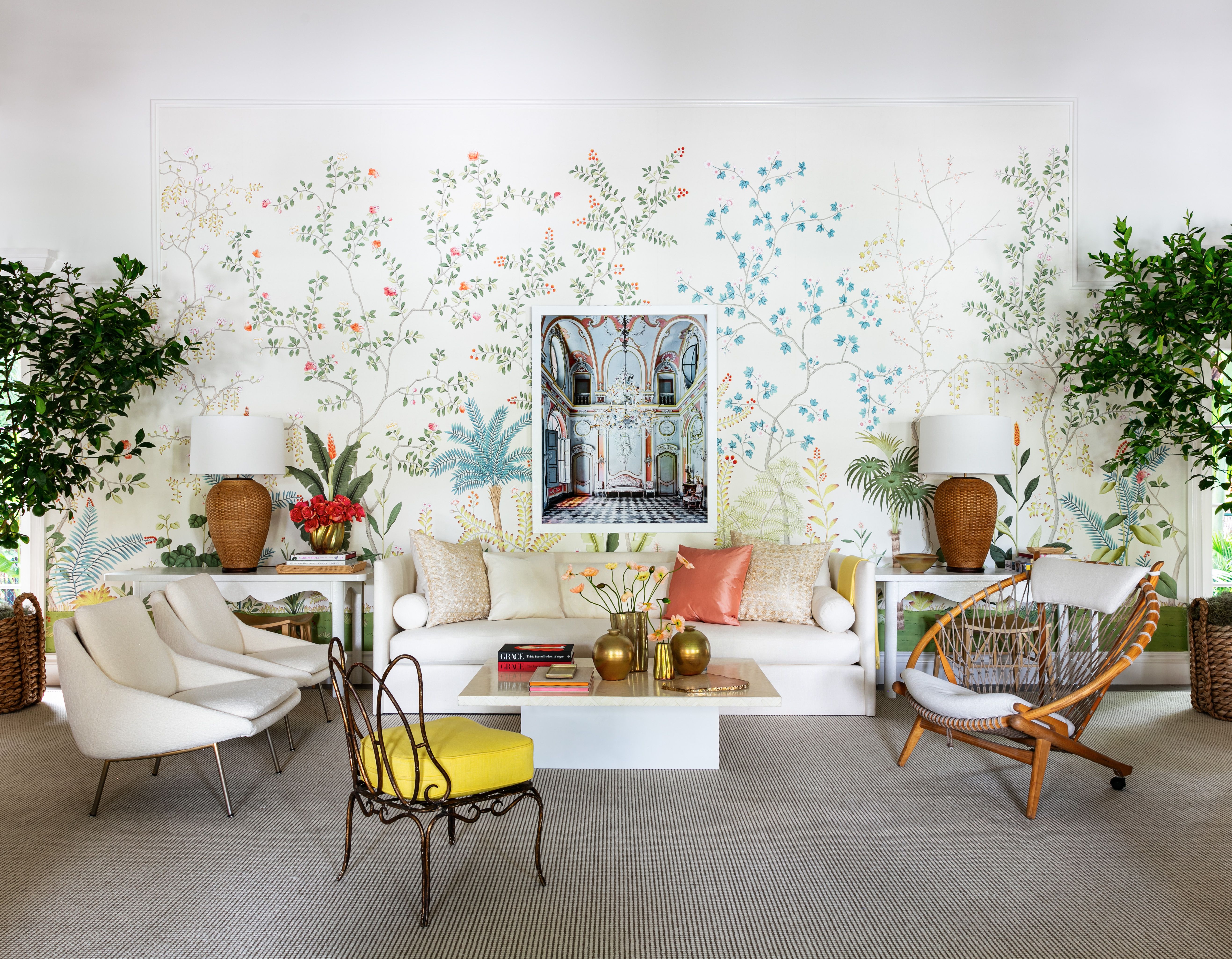 wallpapering ideas for a living room