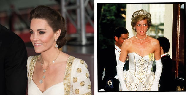 Kate Middleton And Princess Diana Style Times Duchess Of Cambridge