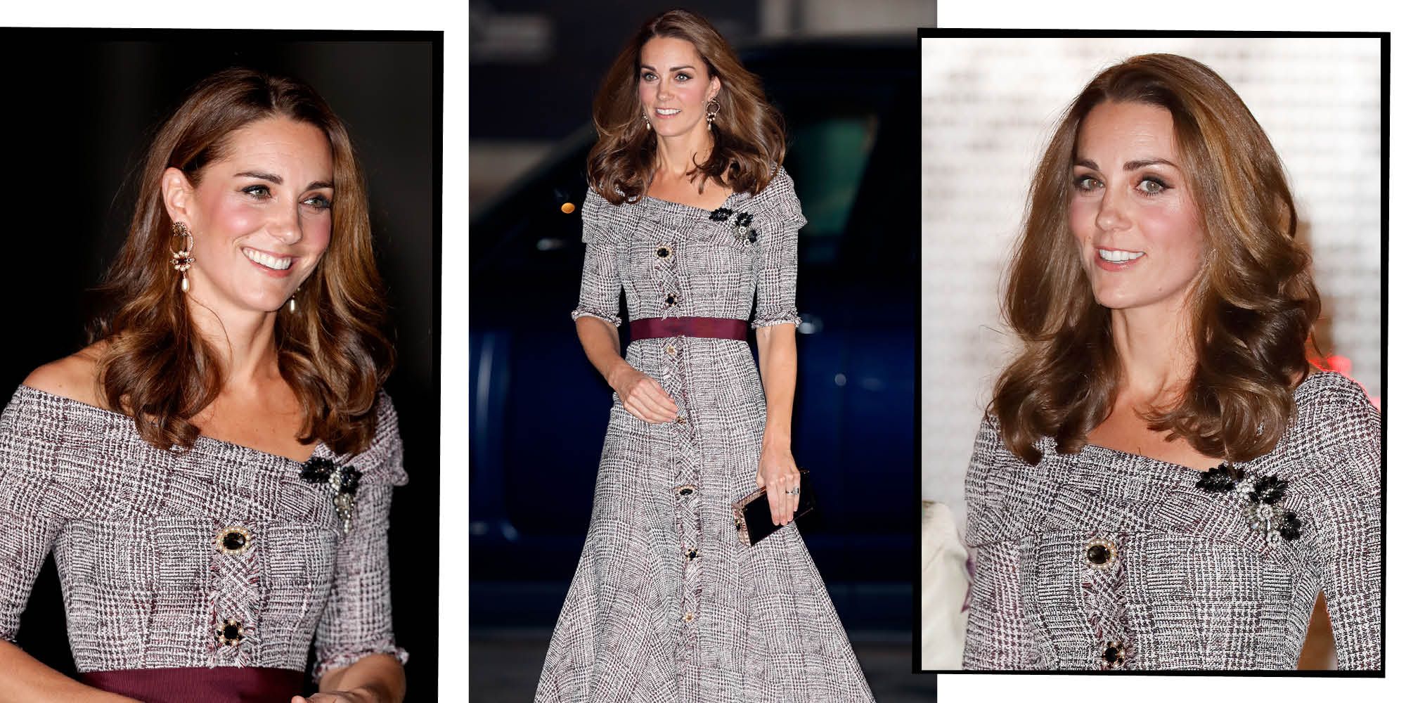 Kate Middleton Channels Meghan Markle's Style In Off-The Shoulder  Boulcé-Tweed Erdem Dress