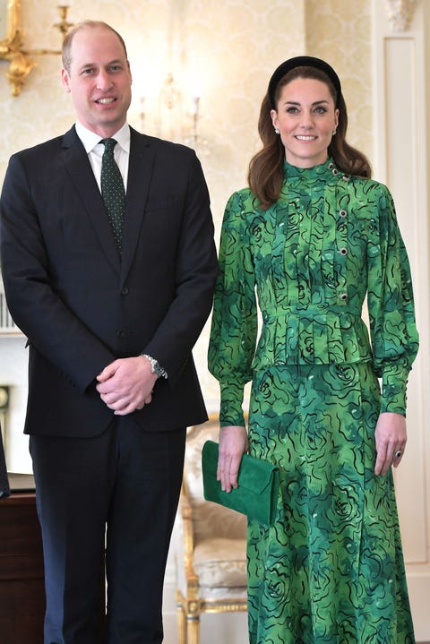 Kate Middleton Wears a Green Coat and Print Dress on Ireland Royal Tour ...