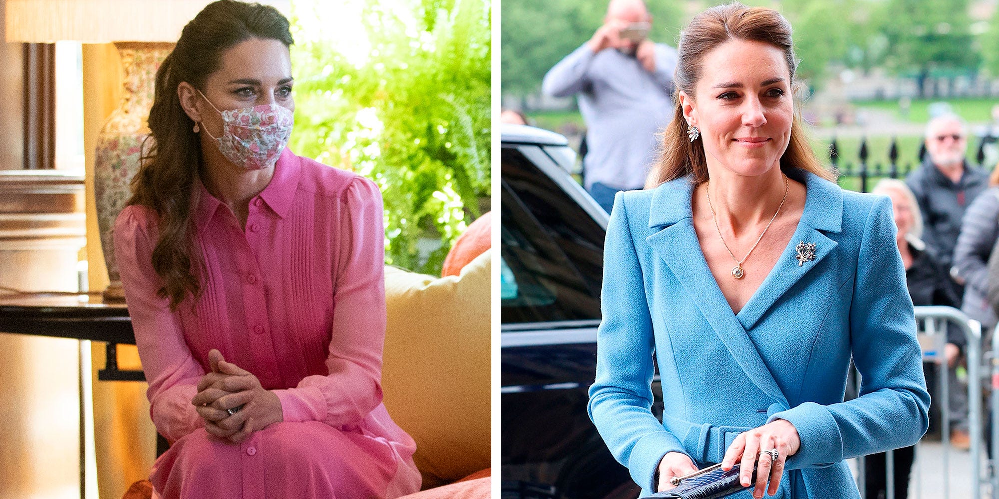 Kate Middleton Went for Princess Vibes in a Pink Dress and Chic Blue Coat Dress in Scotland