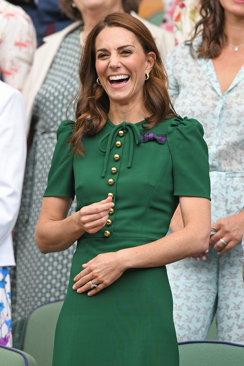 london, england   july 13 catherine, duchess of cambridge in the royal box on centre court during day twelve of the wimbledon tennis championships at all england lawn tennis and croquet club on july 13, 2019 in london, england photo by karwai tanggetty images