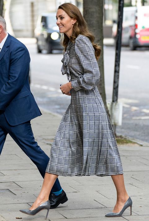 Duchess of Cambridge looks chic in check Zara midi-dress
