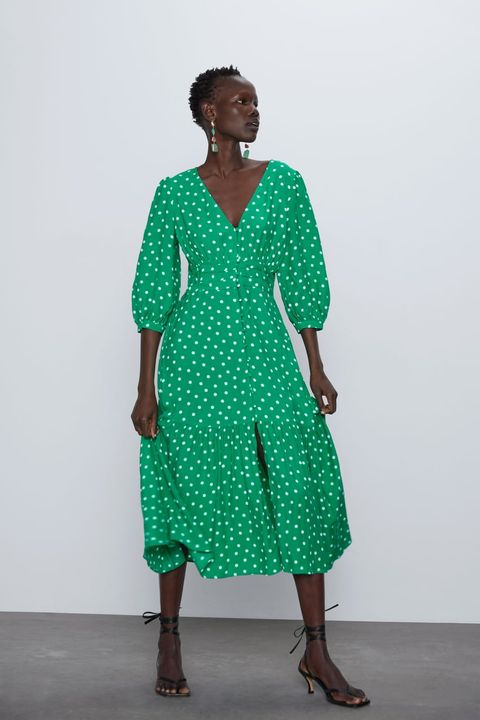 nikkel Tot ziens Verniel Zara verkoopt een betaalbare lookalike van Middletons groene polkadotjurk