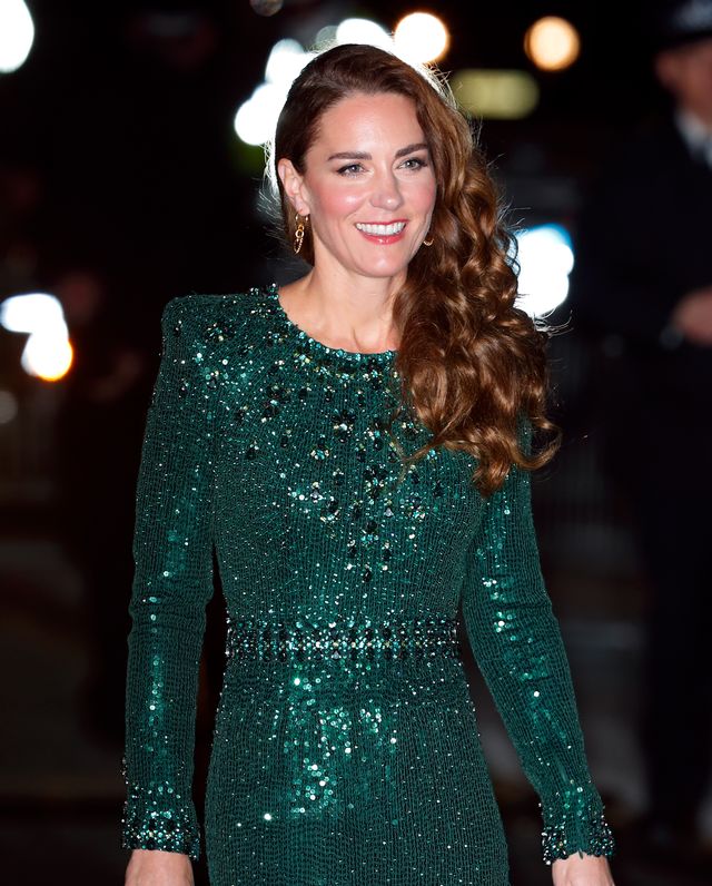 Kate Middleton su vestido de lentejuelas verde