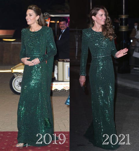 Kate Middleton recicla su vestido de lentejuelas verde esmeralda Kate Middleton recicla su vestido de lentejuelas verde esmeralda
