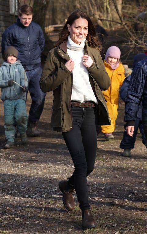 Kate Middleton wraps up warm in cosy roll-neck jumper for day two of ...