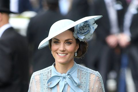 Kate Middleton attends Royal Ascot in blue Elie Saab dress