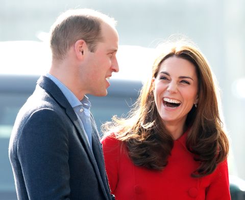 Duke And Duchess Of Cambridge laughing together