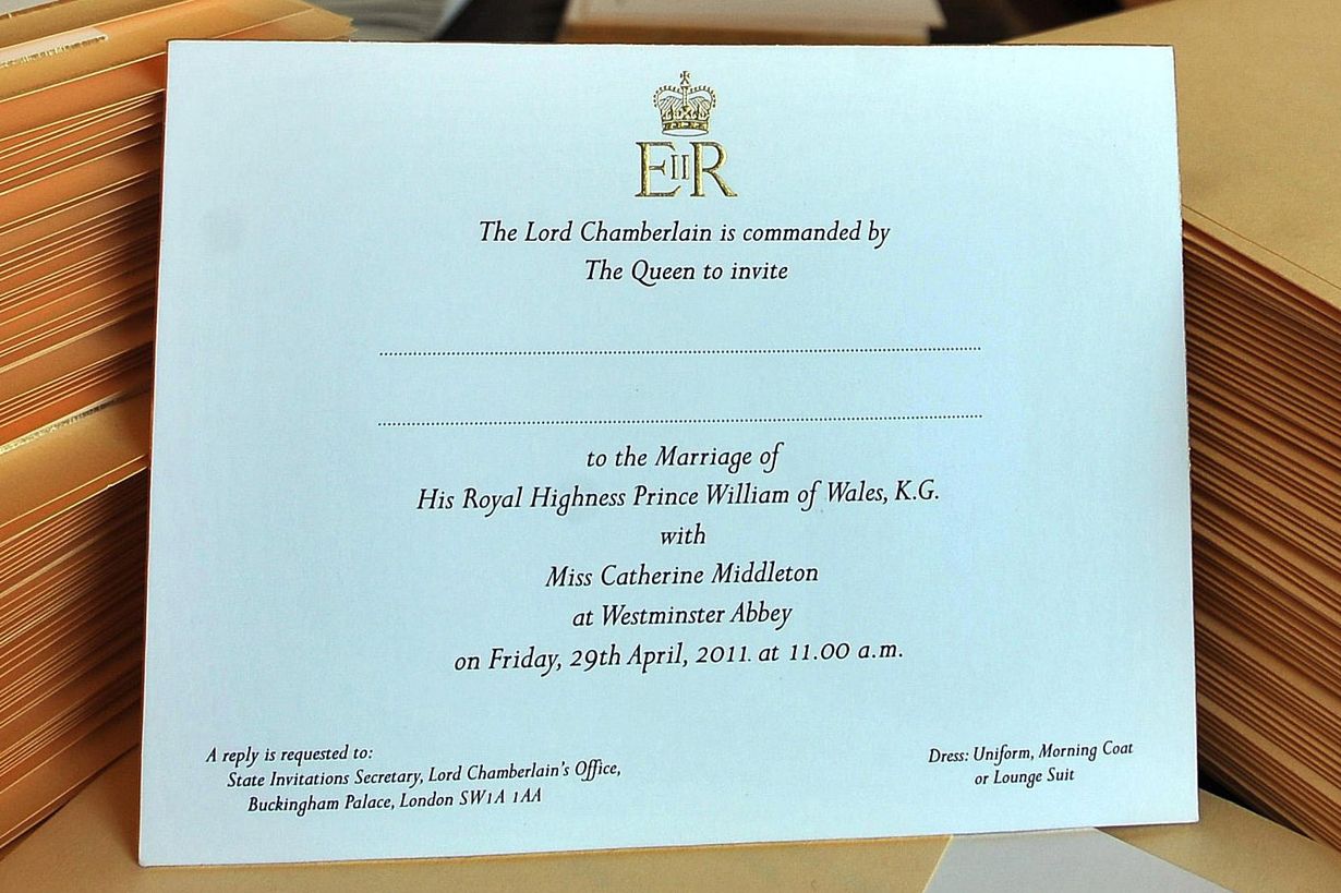 Image for the royal wedding invitations