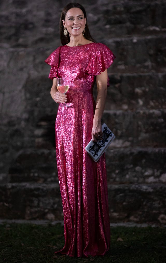 kate middleton pink sequin vampire's wife dress