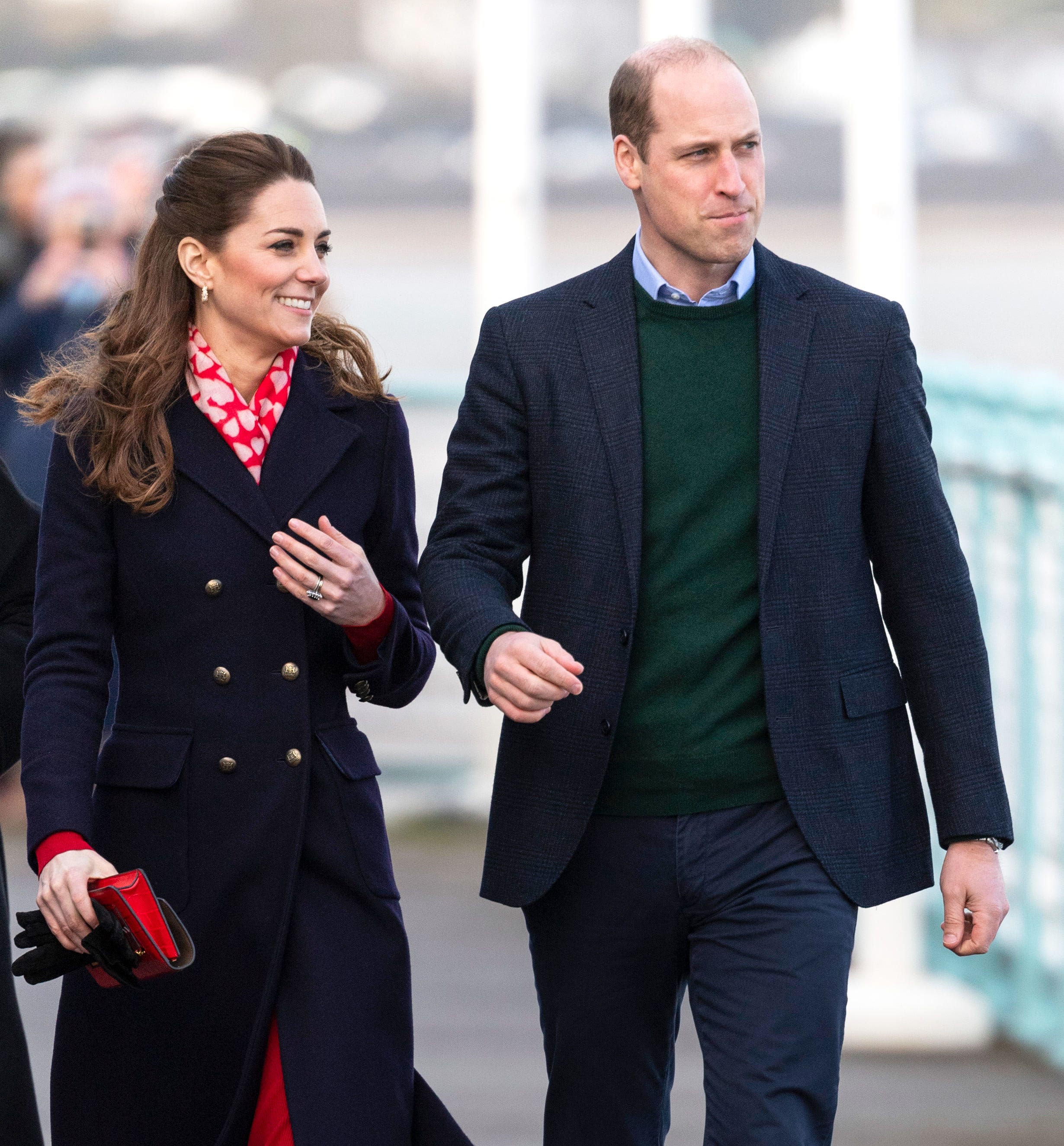 Kate Middleton Showed PDA in a Heart Scarf With Prince William in Mumbles