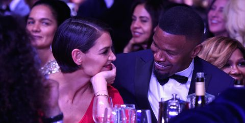 Katie Holmes and Jamie Foxx at Clive Davis and Recording Academy Pre-GRAMMY Gala - Inside