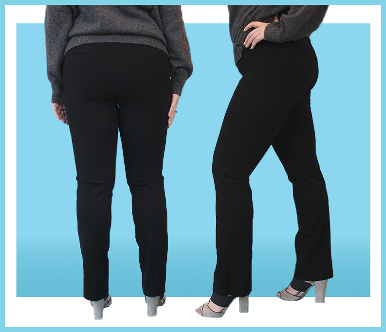 yoga style dress pants with pockets