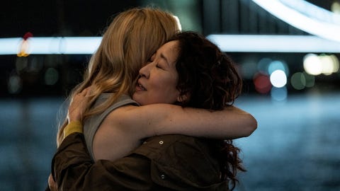 sandra oh as eve polastri, jodie comer as villanelle   killing eve  season 4, episode 8   olly courtneybbca