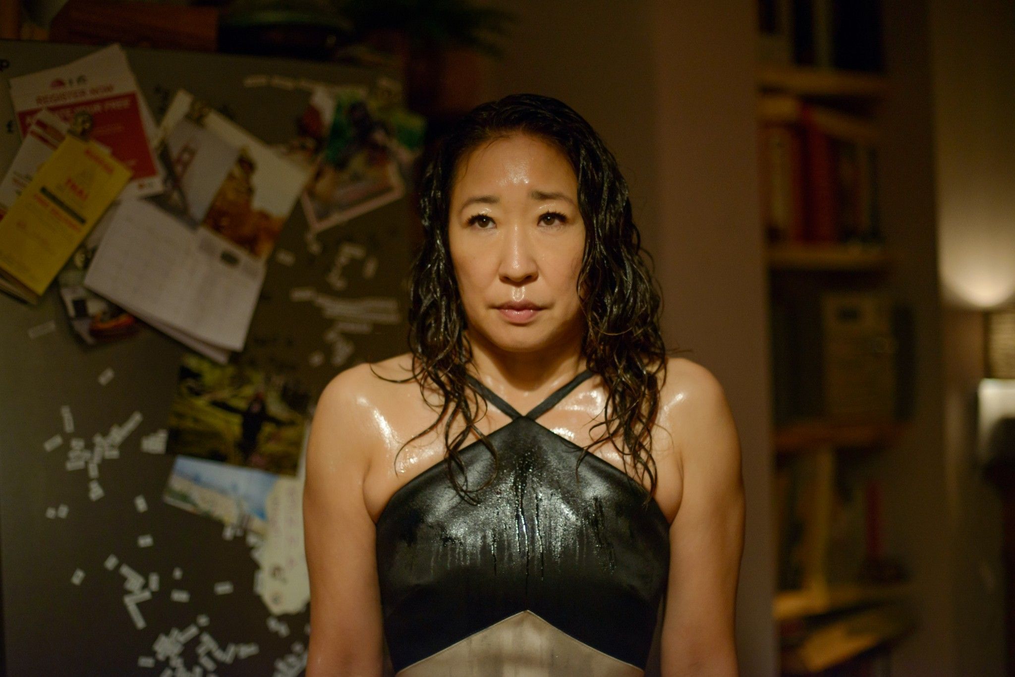 killing eve black and white dress
