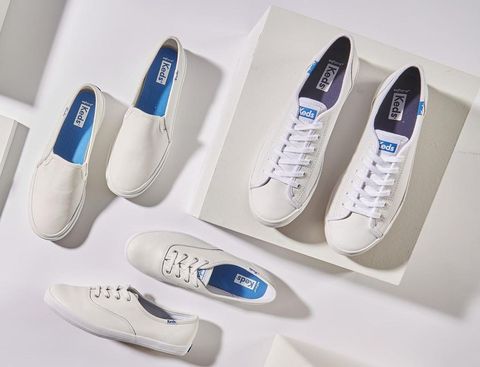 經典藍白不只是品牌代表色，也是清新優雅的象徵，在這個特別的月份一起祝keds生日快樂，徜徉藍調時光讓你心動一整個夏天！百搭小白鞋！平底厚底兩種風格一次掌握。 ﻿ ﻿