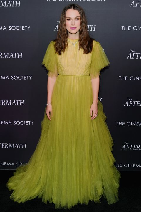 Keira Knightley turned heads in a green tulle Valentino gown last night ...