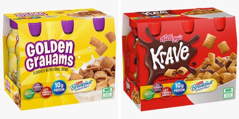 carnation breakfast essentials golden graham and krave cereal beverages