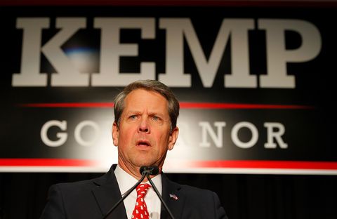 a view of the election night event for republican gubernatorial candidate brian kemp at the classic center on november 6, 2018 in athens, georgia  kemp is in a close race with democrat stacey abrams