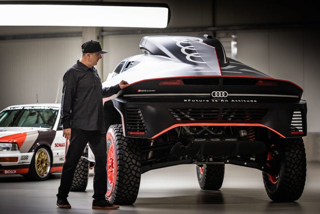 Ken Block with Audi RS Q e-tron ken block with audi rs q etron