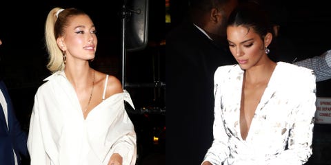 Kendall Jenner And Hailey Baldwin Changed Into White Mini Dresses