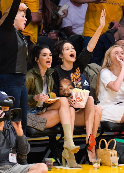 Celebrities At The Los Angeles Lakers Game