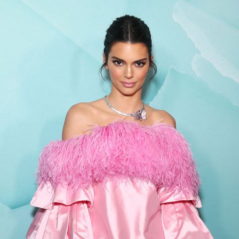 Kendall Jenner Wore a Bubble Gum Pink Mini Dress to Tiffany & Co.'s ...
