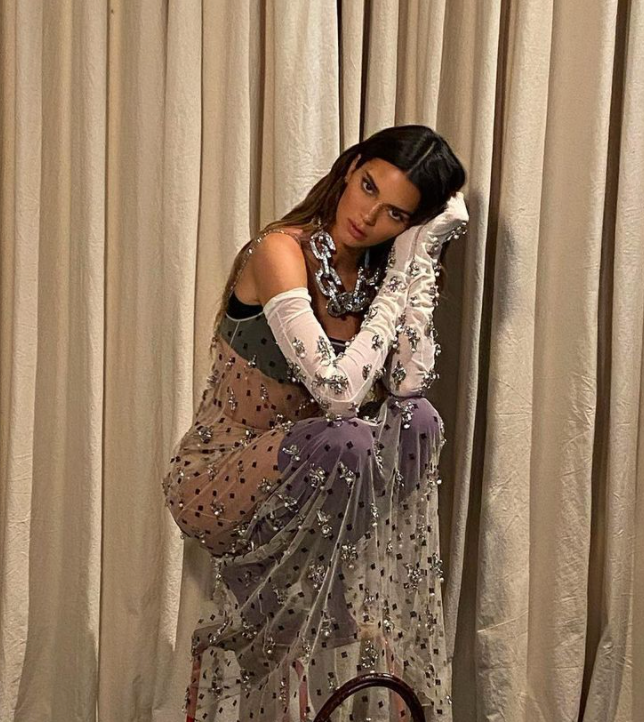Kendall Jenner Brings Quarantine Fashion to a New Level With this Sheer Givenchy Dress