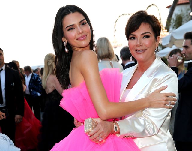cap dantibes, france   may 23 kendall jenner and her mother kris jenner during the amfar cannes gala 2019 at hotel du cap eden roc on may 23, 2019 in cap dantibes, france photo by gisela schobergetty images