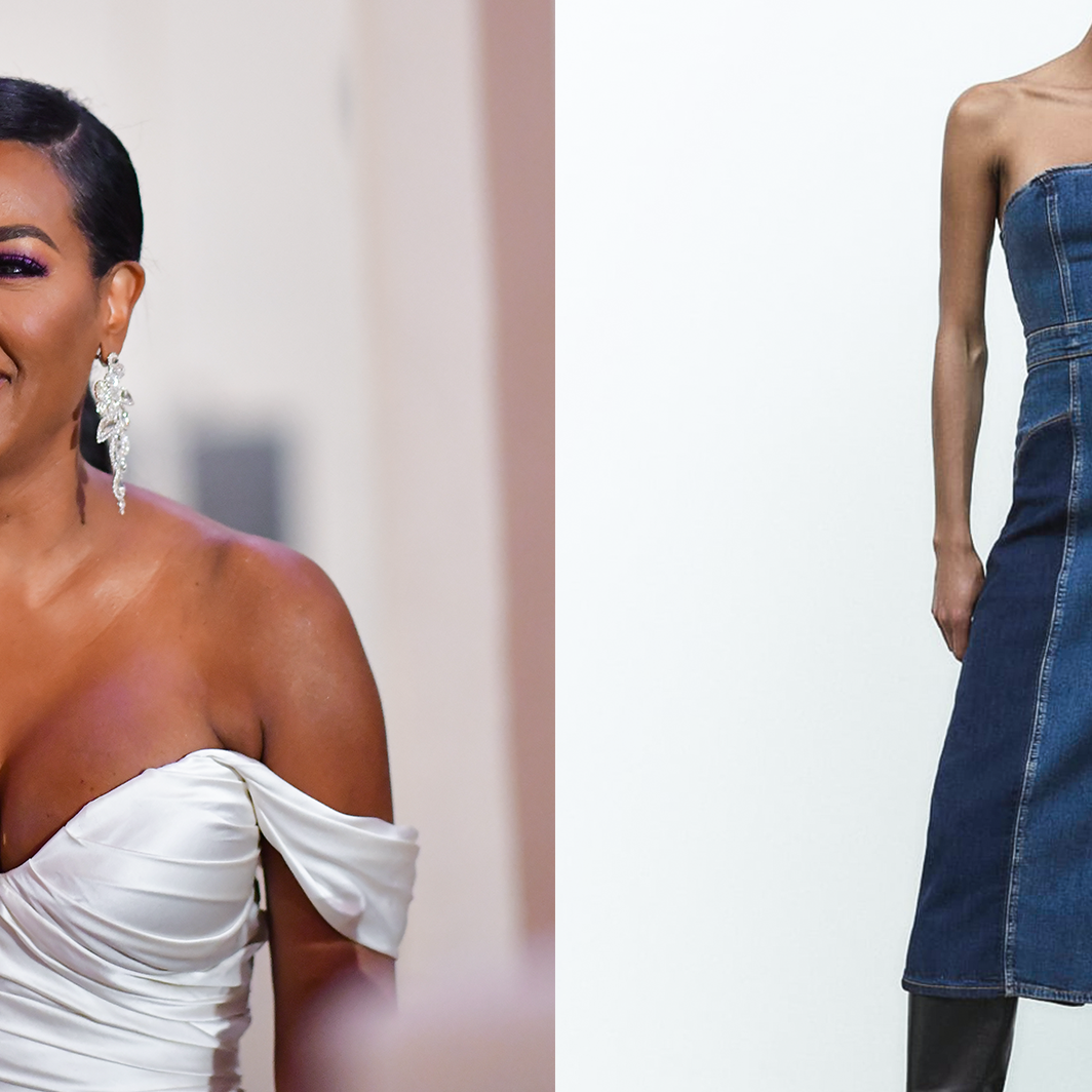 'RHOA' Star Kenya Moore Stunned in a $70 Denim Dress From Zara (And It's Still in Stock!)