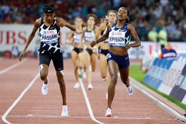 faith kipyegon supera a sifan hassan en los 1500 metros de la liga de diamante de zurich