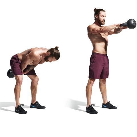 12 Workouts Using Only A Kettlebell For Men's (2023) Kettlebell Swing
