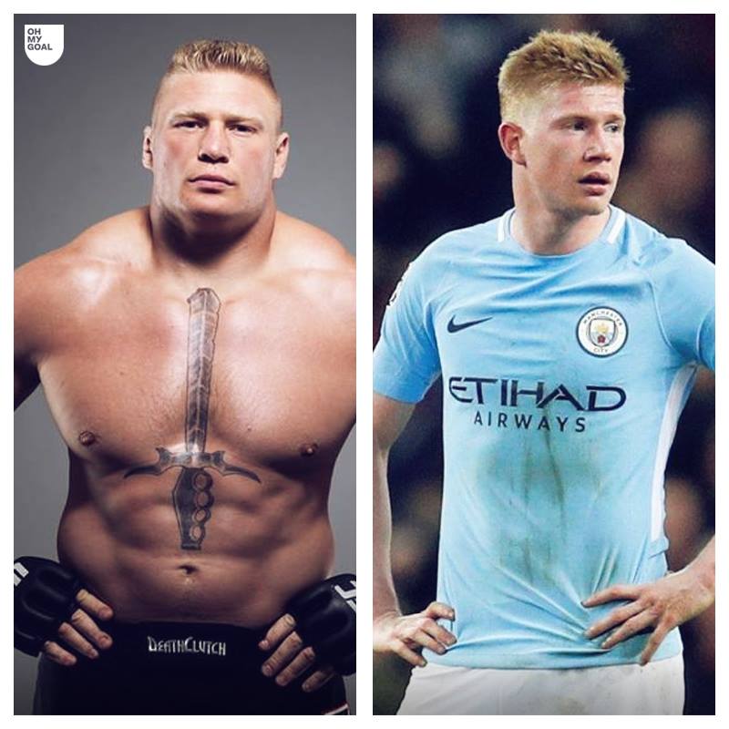 Kevin De Bruyne y el luchador Brock Lesnar, ¿son familia?