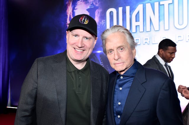 kevin feige, michael douglas, ant man and the wasp quantumania world premiere