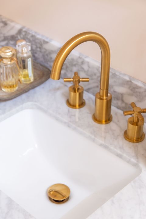 sink with gold fixtures