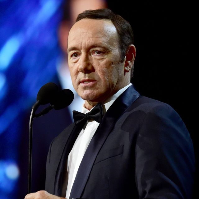 kevin spacey speaks onstage at the 2017 amd british academy britannia awards in california, 2017