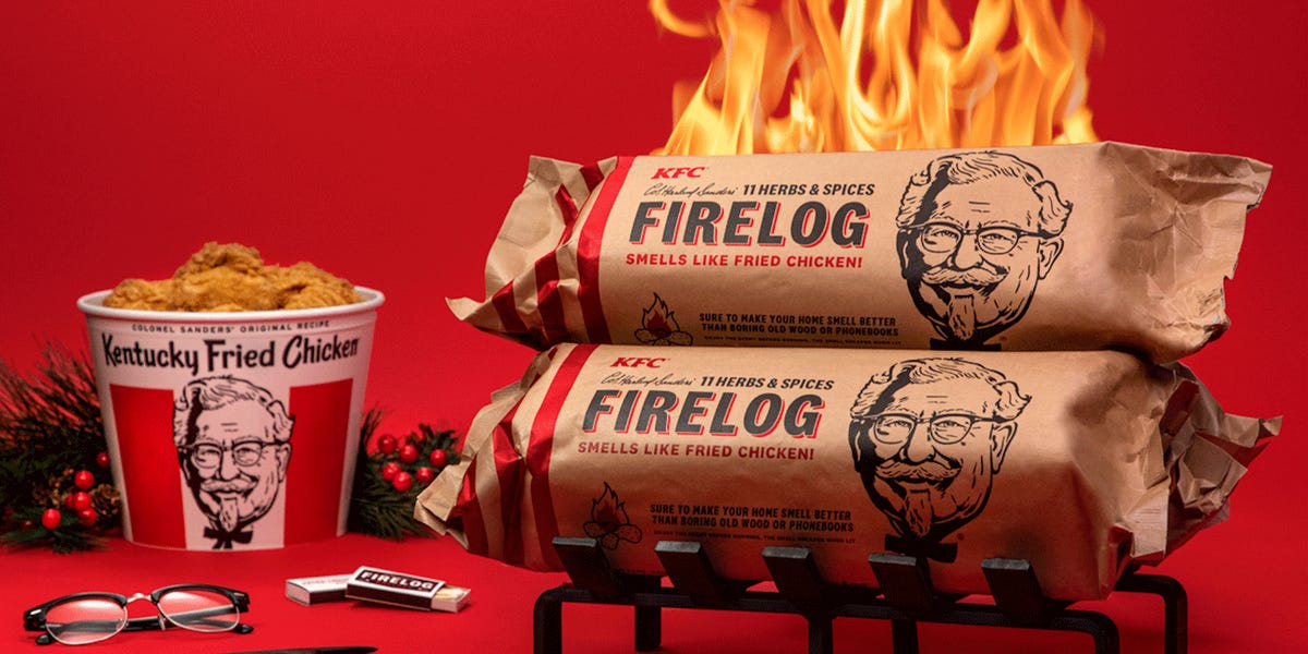 KFCâ€™s Fried Chicken-Scented Fire Log Is Back, So the