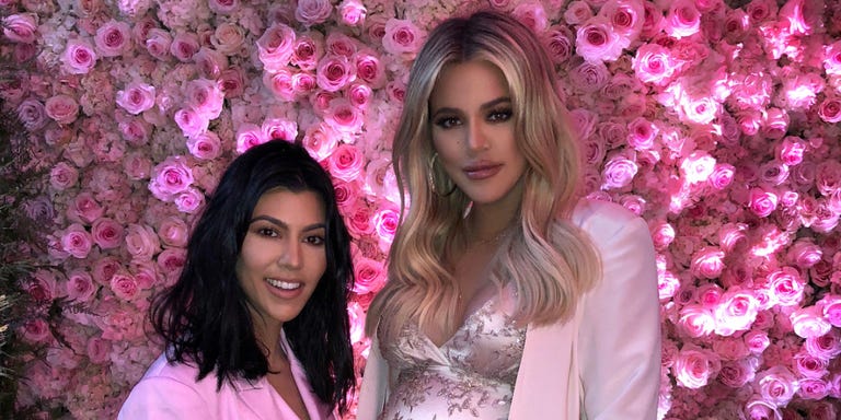 k dress shower baby kim Shower Was Entirely Kardashian's Baby Khloé Pink